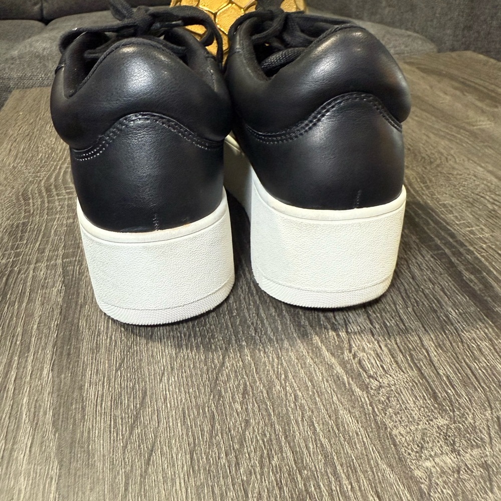 Steve Madden Black and White Platform Sneakers - Picture 10 of 14